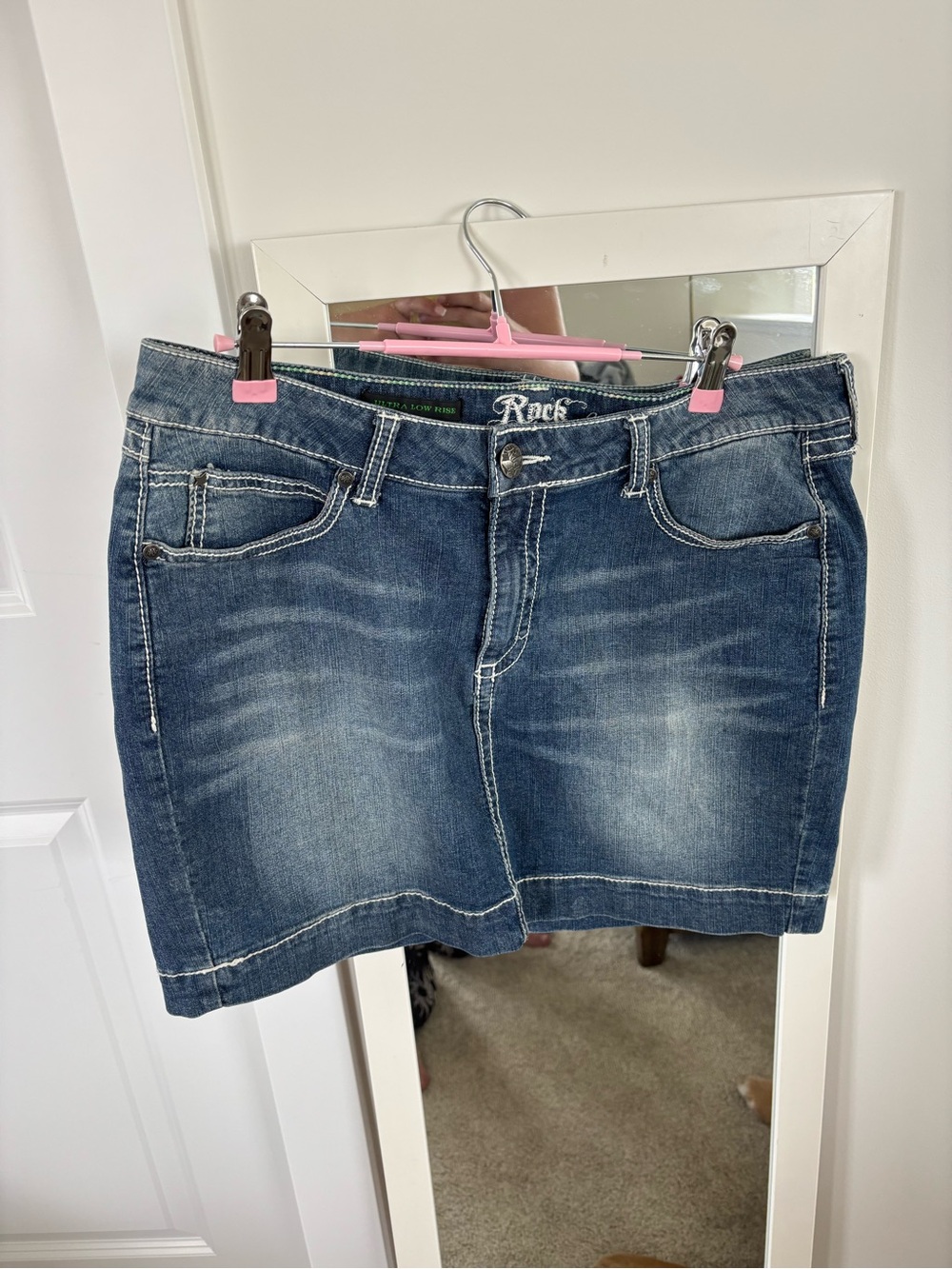 Ultra Low Rise Wrangler Denim Mini